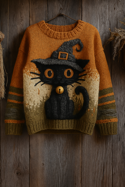 Witch Cat Magic Sweater