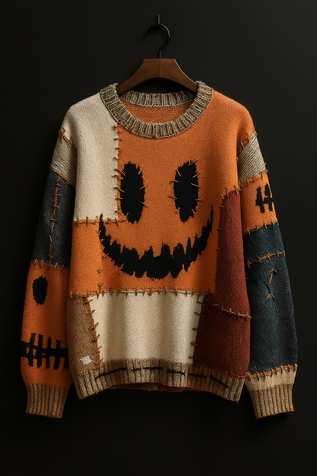 Pumpkin Patch Smiley Sweater