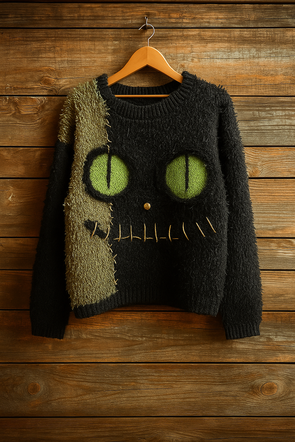 Monster Patch Cat Sweater