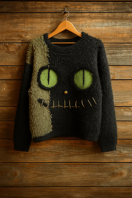 Monster Patch Cat Sweater