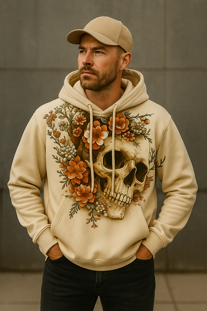 Floral Skull Bloom Hoodie