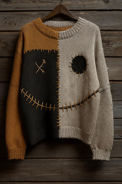 Evil Patch Smile Sweater