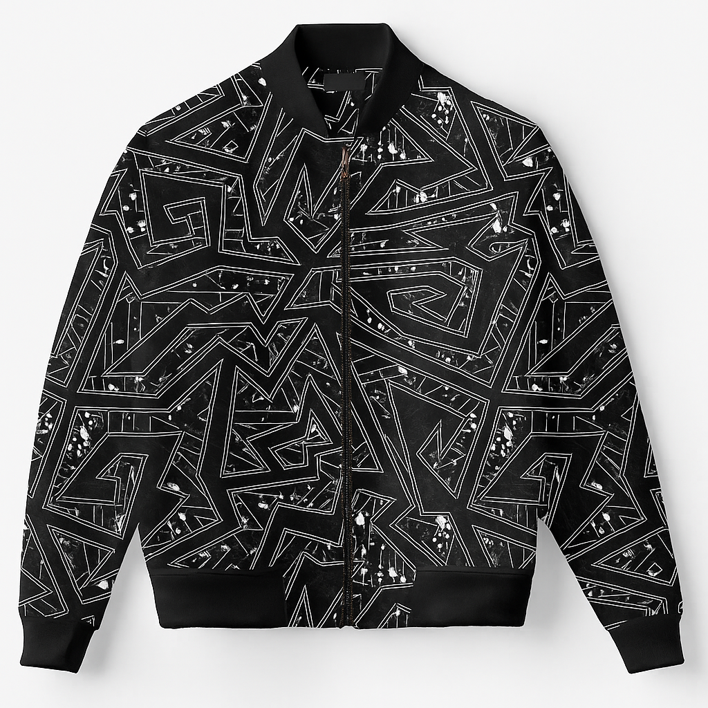 Monochrome Maze Tech Jacket