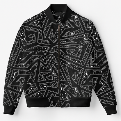 Monochrome Maze Tech Jacket