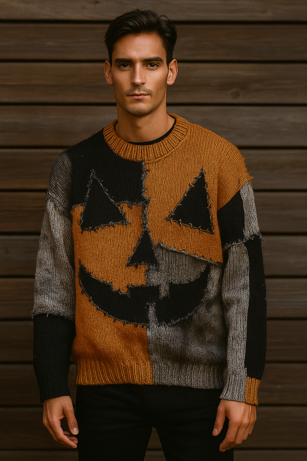 Rusty Pumpkin Patch Knit Sweater