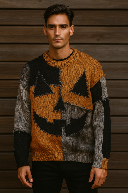 Rusty Pumpkin Patch Knit Sweater