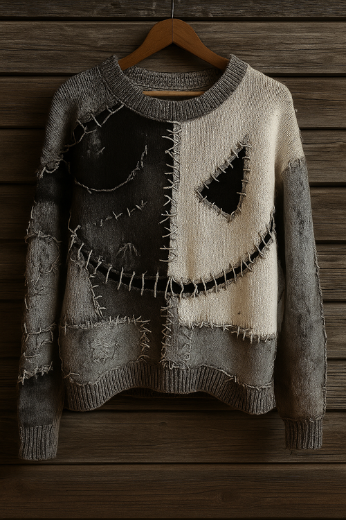 Stitched Chaos Patch Sweater