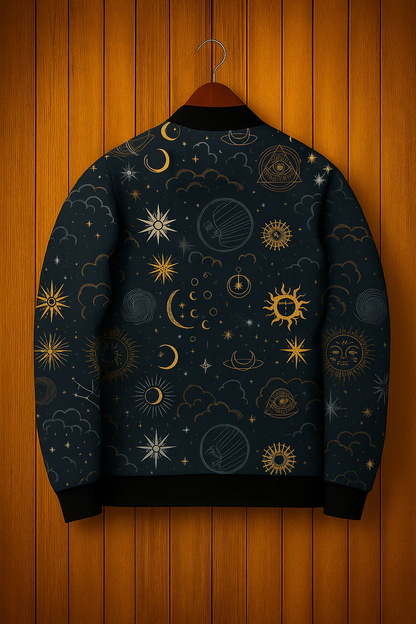 Sun & Moon Print Bomber