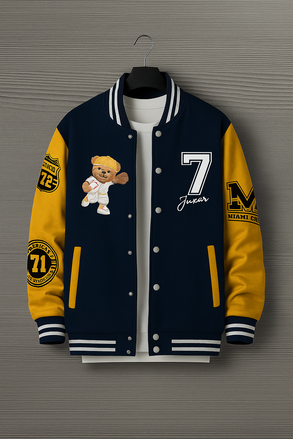 Yellow Jacket with Bear Patch