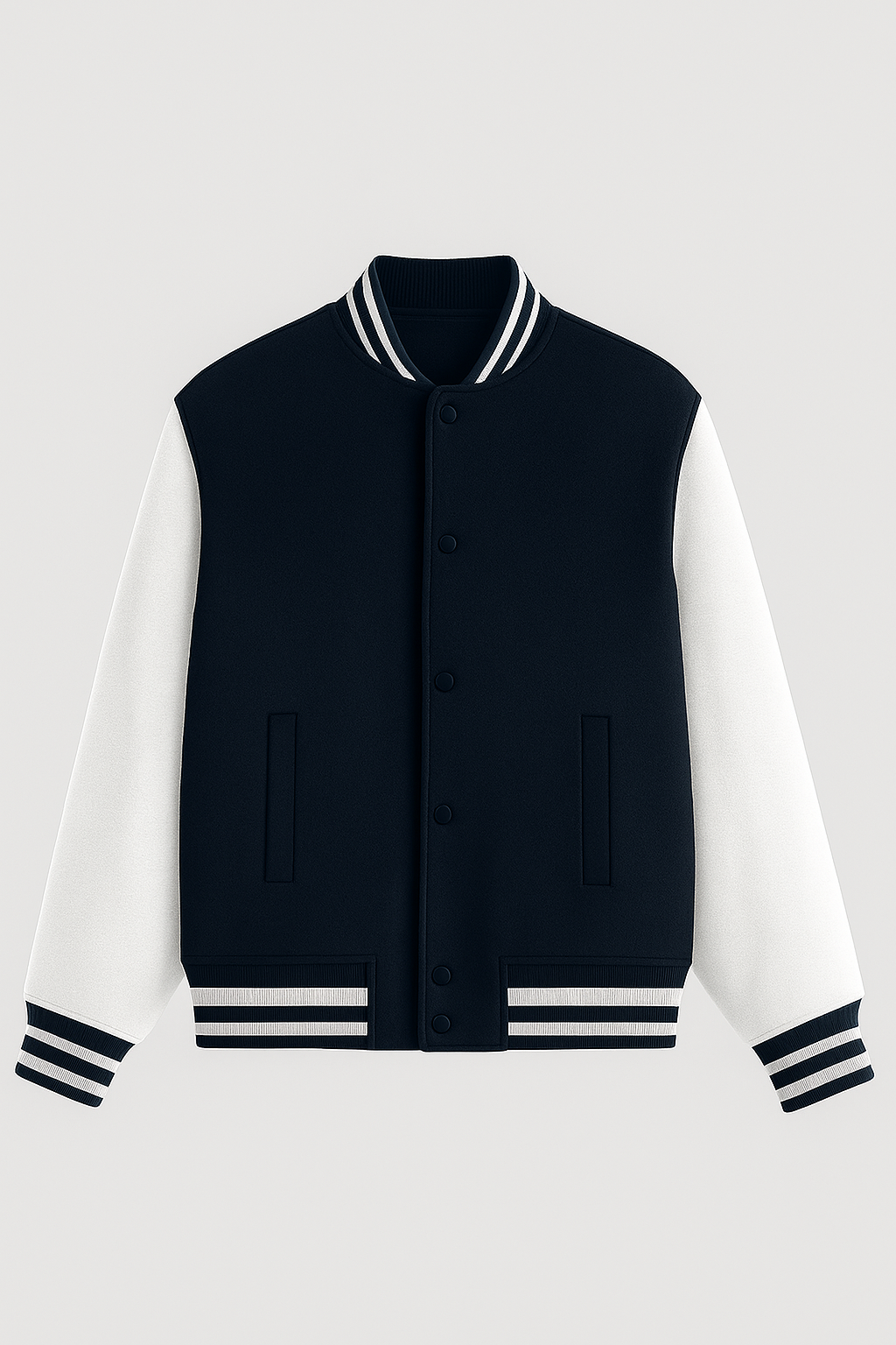 Navy & White Varsity Jacket